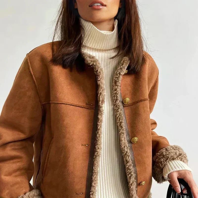 Verity Shearling Collar Jacket
