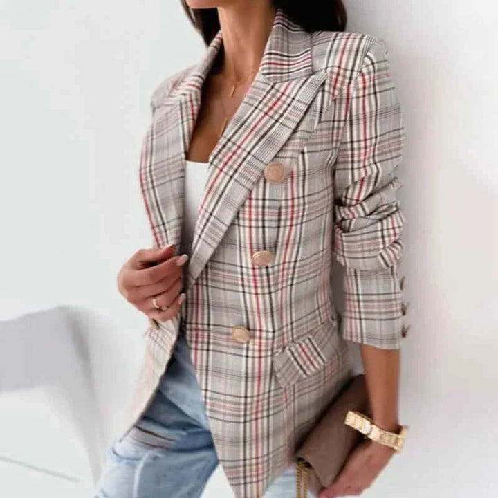 Bianca Tailored Plaid Blazer