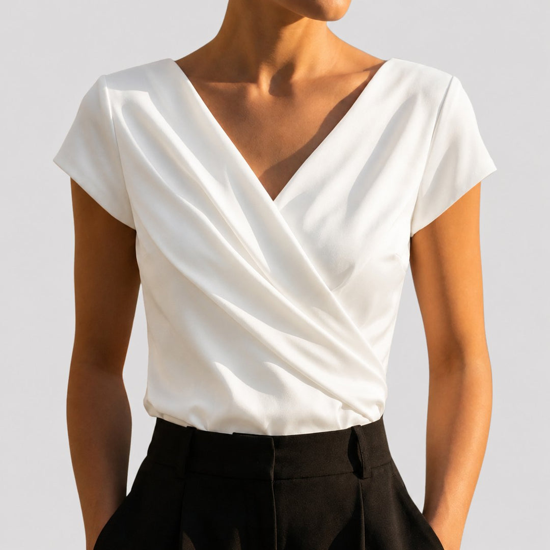 Serena Wrap Front Blouse