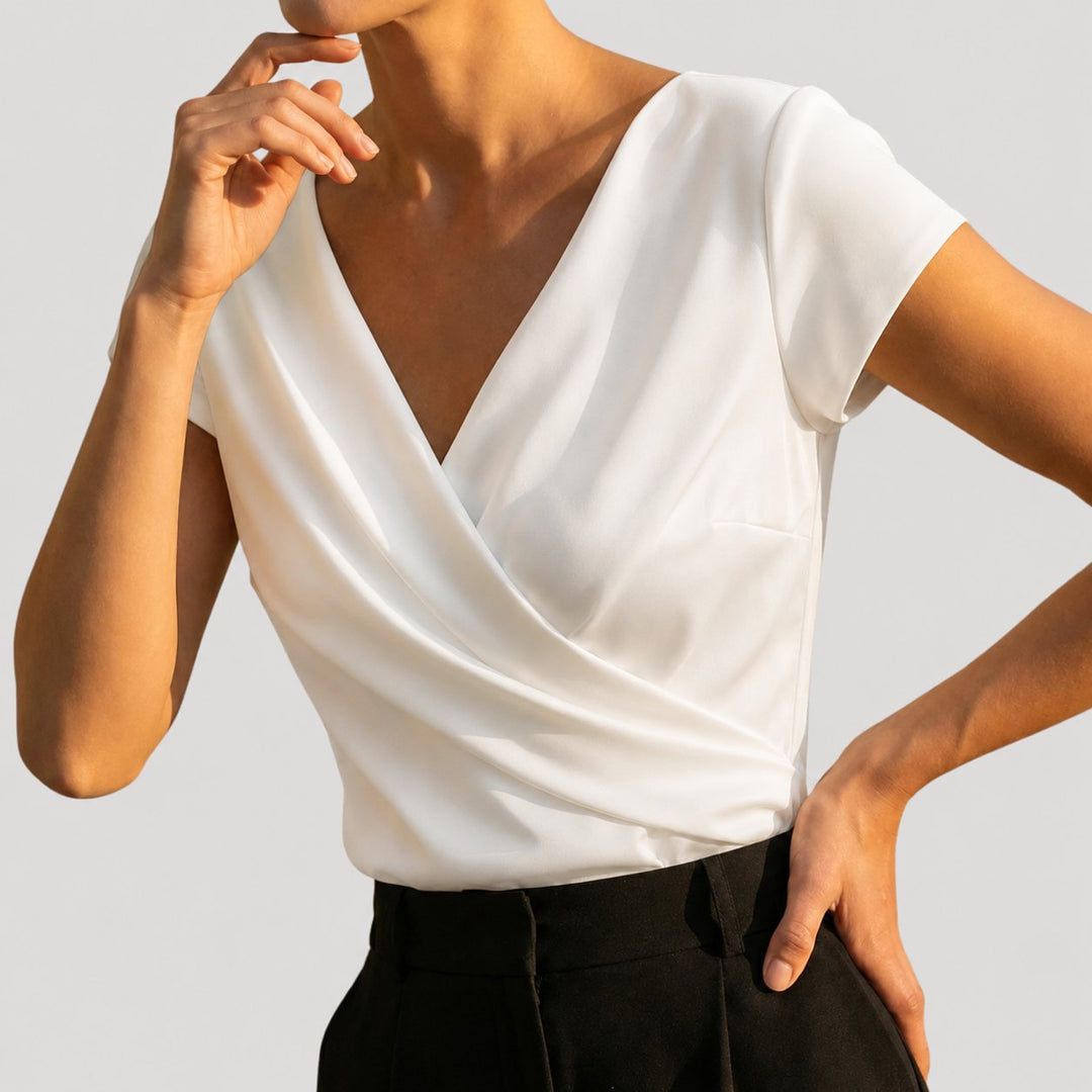 Serena Wrap Front Blouse