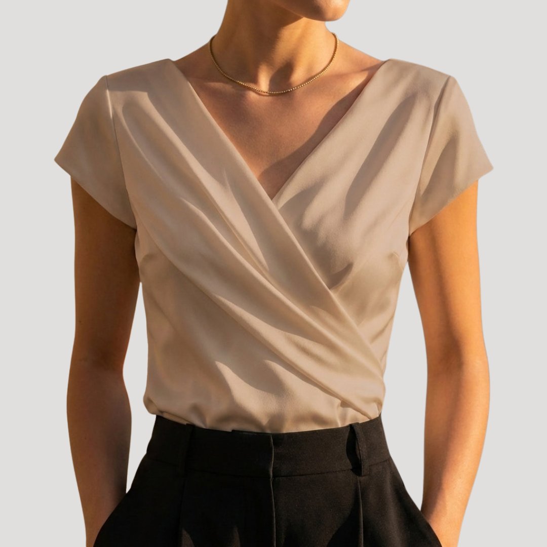 Serena Wrap Front Blouse