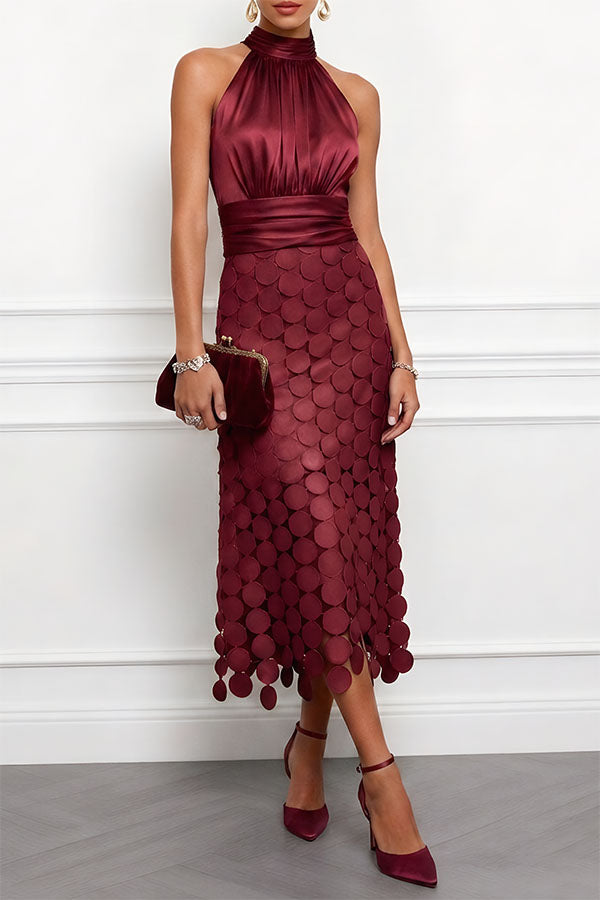 Valencia Halter Neck Midi Dress