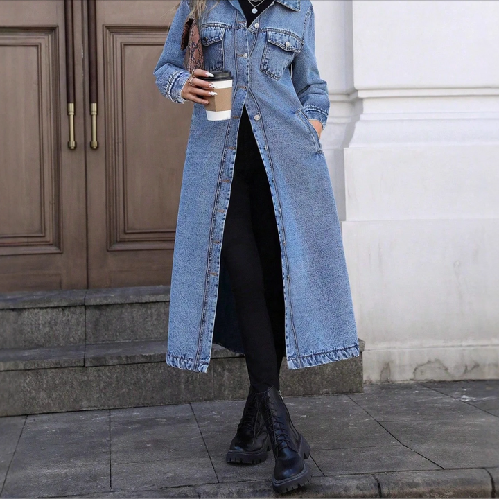 Sylvana Long Denim Coat