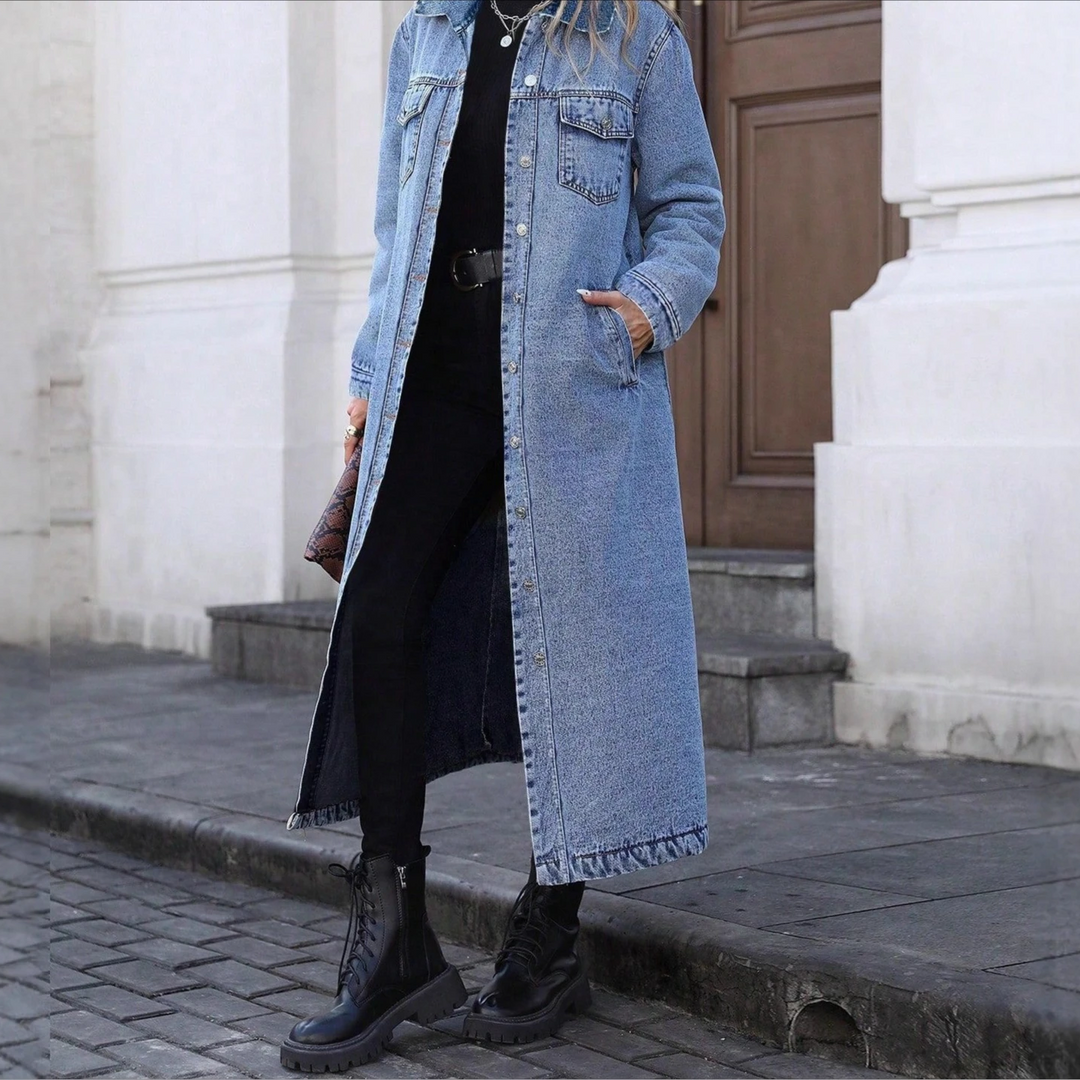 Sylvana Long Denim Coat