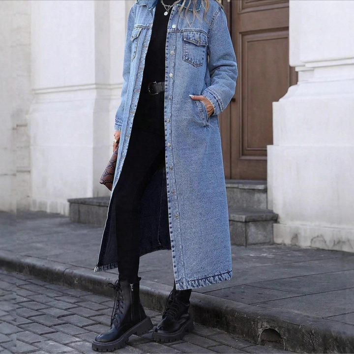 Sylvana Long Denim Coat