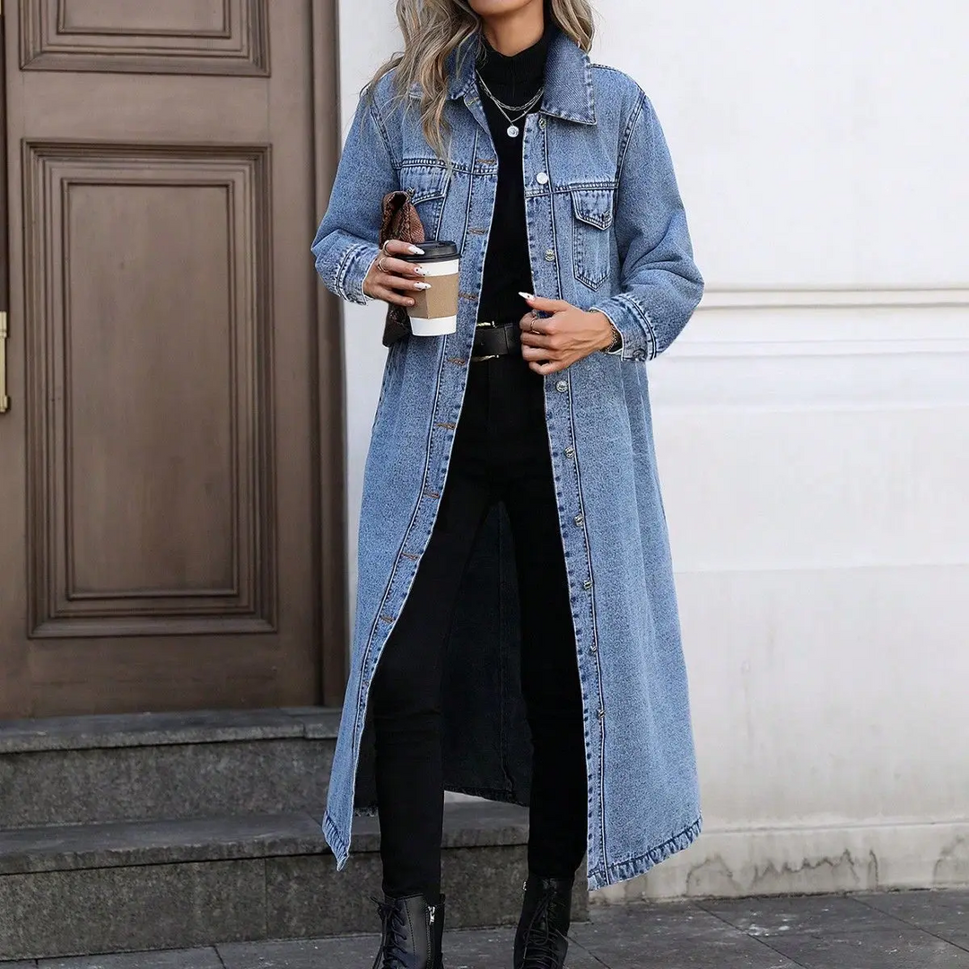 Sylvana Long Denim Coat