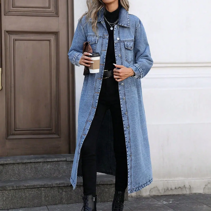 Sylvana Long Denim Coat