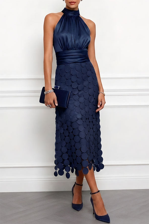 Valencia Halter Neck Midi Dress