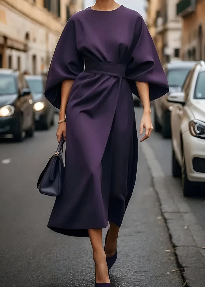 Veloura Flowy Belted Maxi Dress