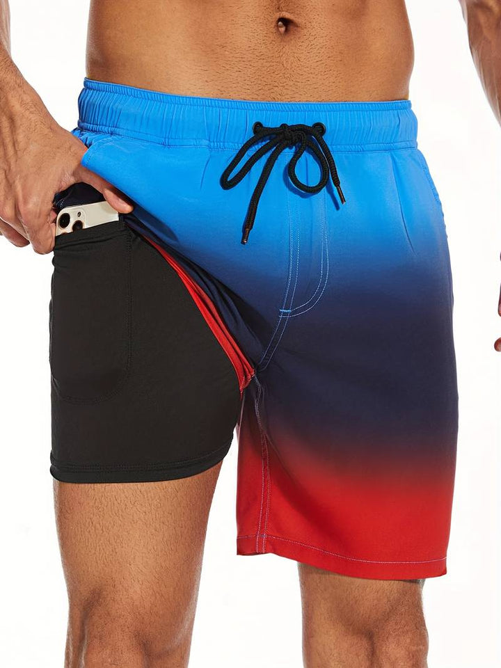 Luso Flamingo Print Swim Trunk