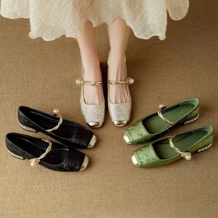 Jeanne Braided Strap Mary Janes