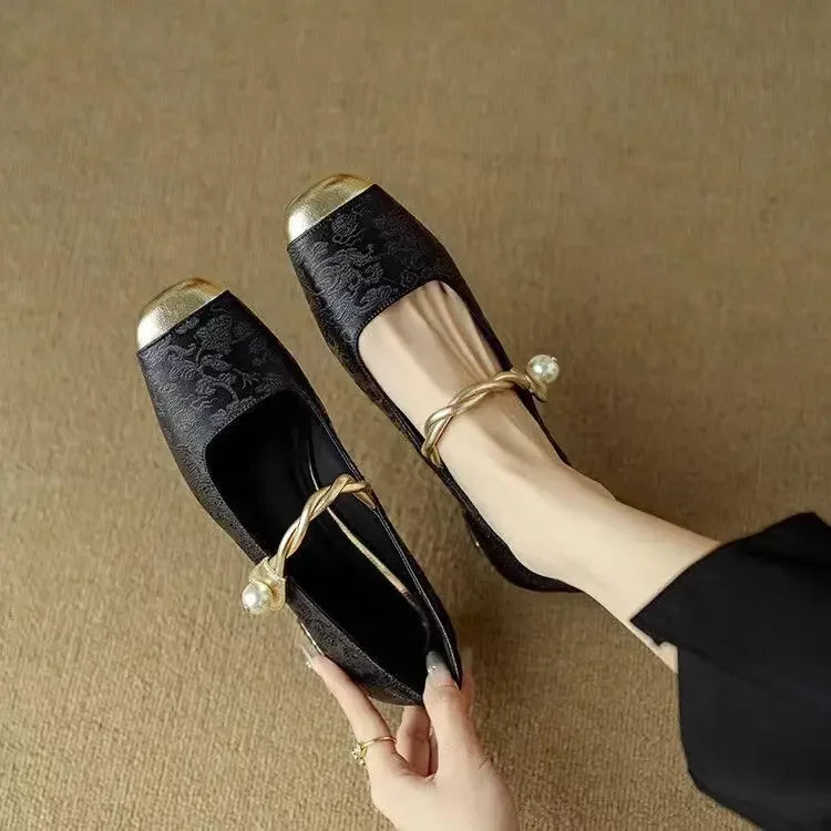 Jeanne Braided Strap Mary Janes
