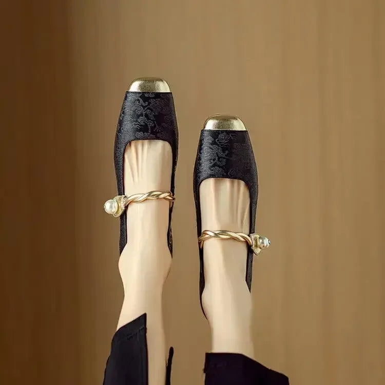 Jeanne Braided Strap Mary Janes