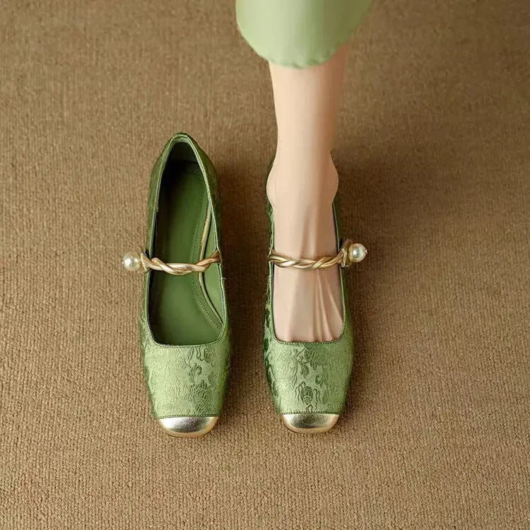 Jeanne Braided Strap Mary Janes