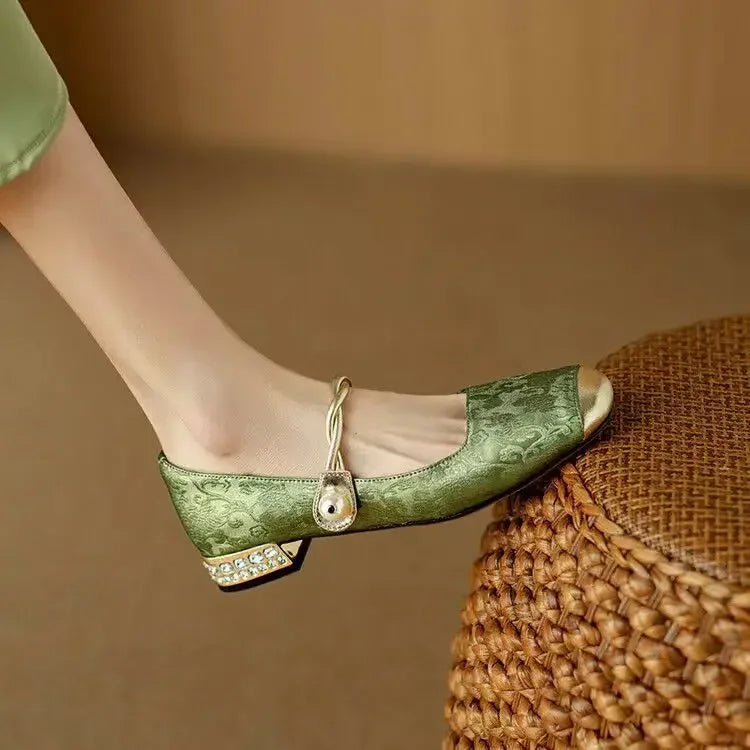Jeanne Braided Strap Mary Janes