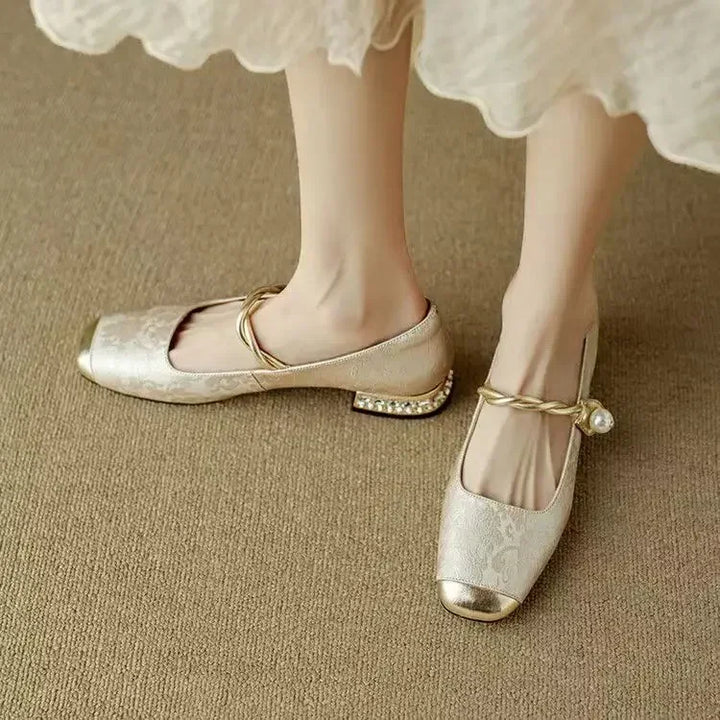 Jeanne Braided Strap Mary Janes