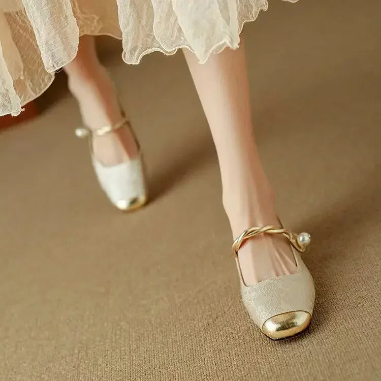 Jeanne Braided Strap Mary Janes