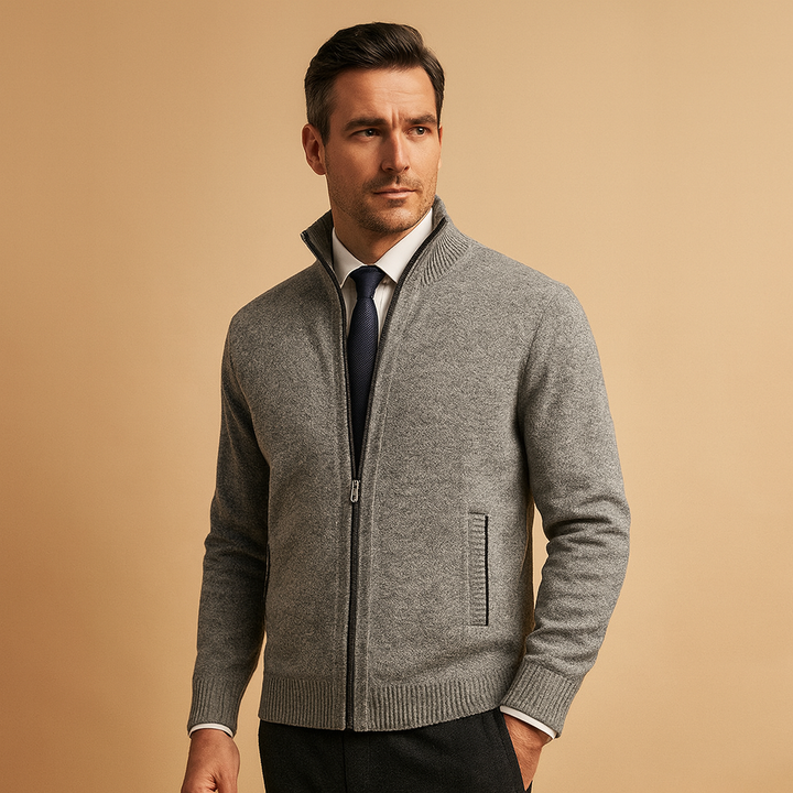 Harris Zip-Up Cardigan Sweater