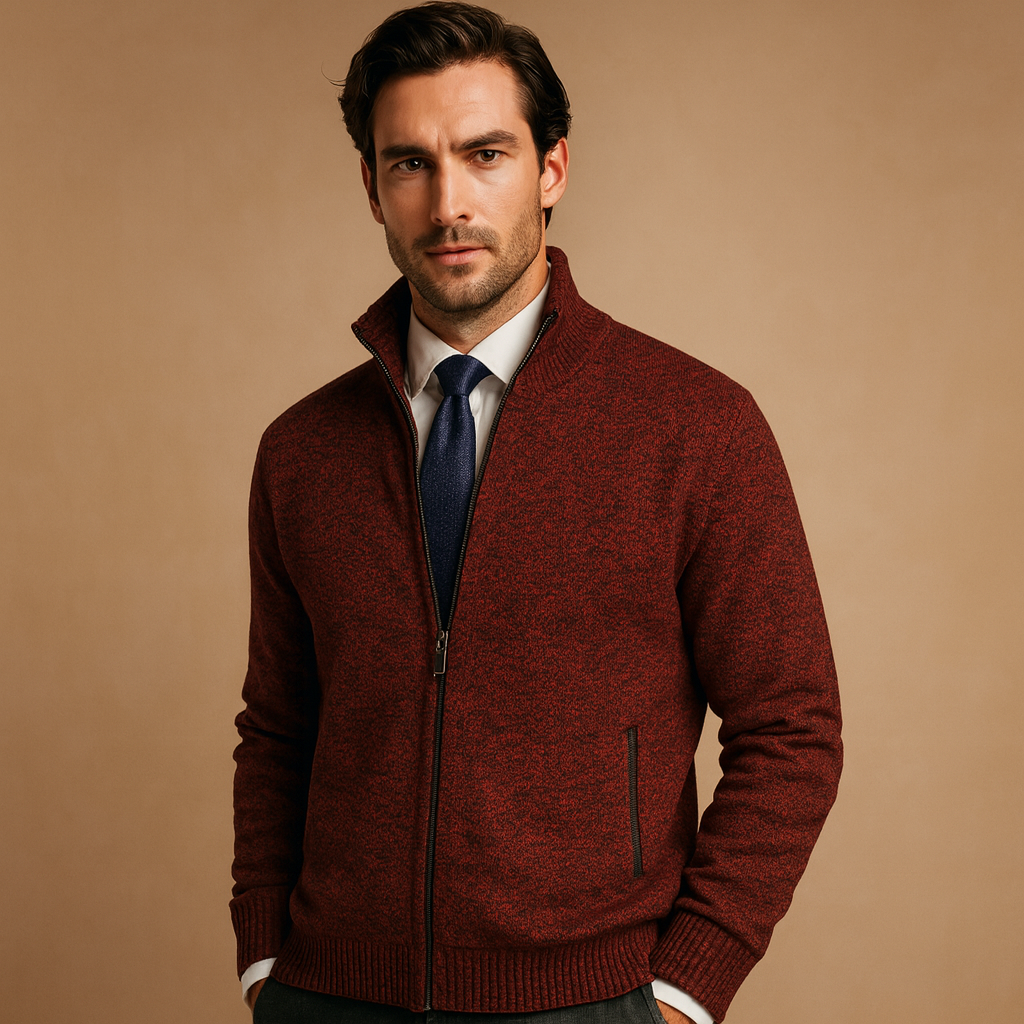 Harris Zip-Up Cardigan Sweater