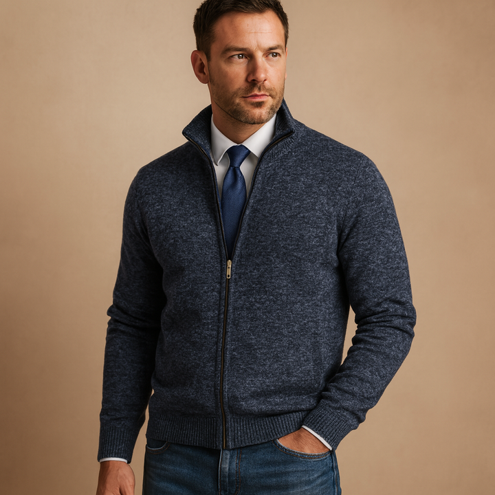 Harris Zip-Up Cardigan Sweater