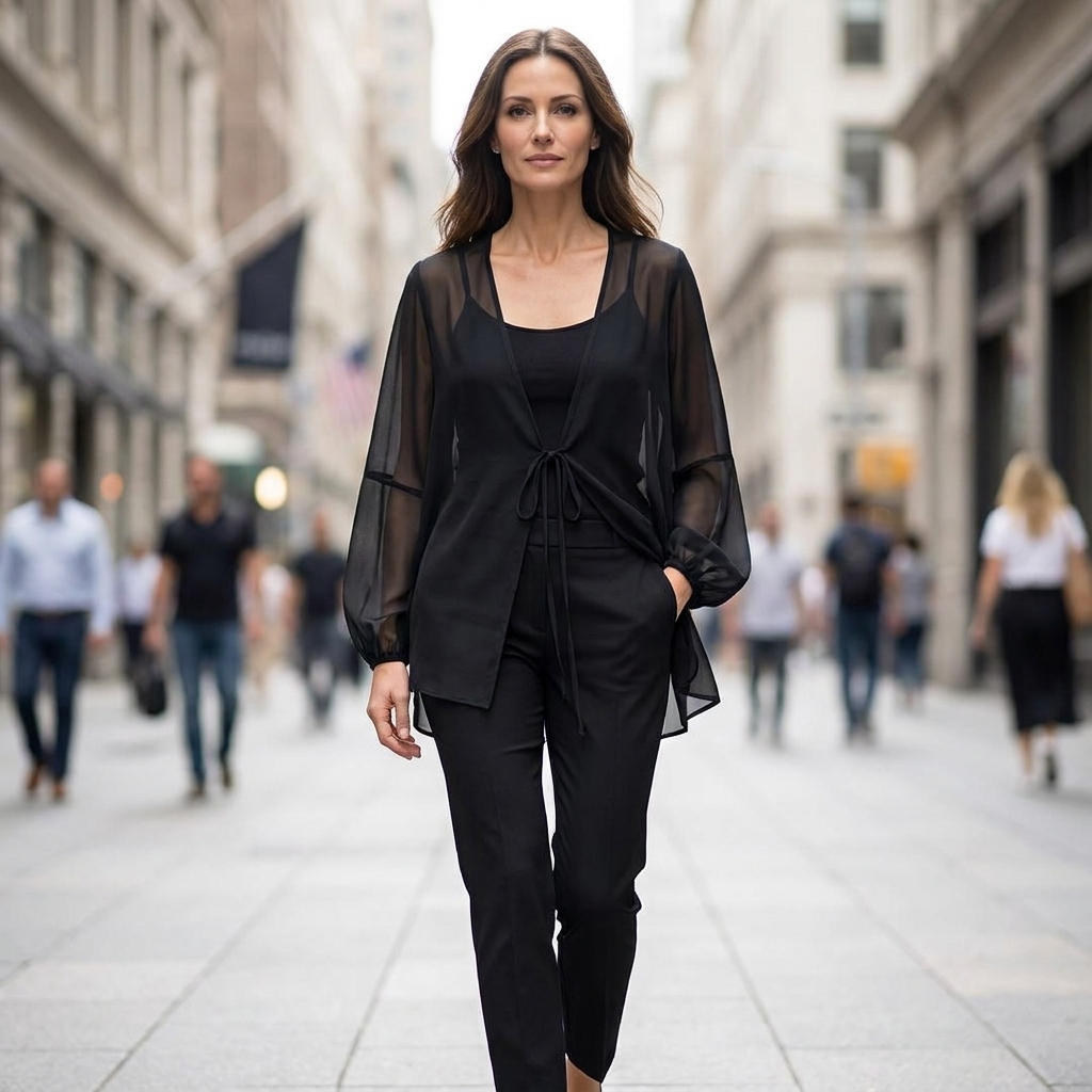 Bayleigh Tie Front Chiffon Blouse