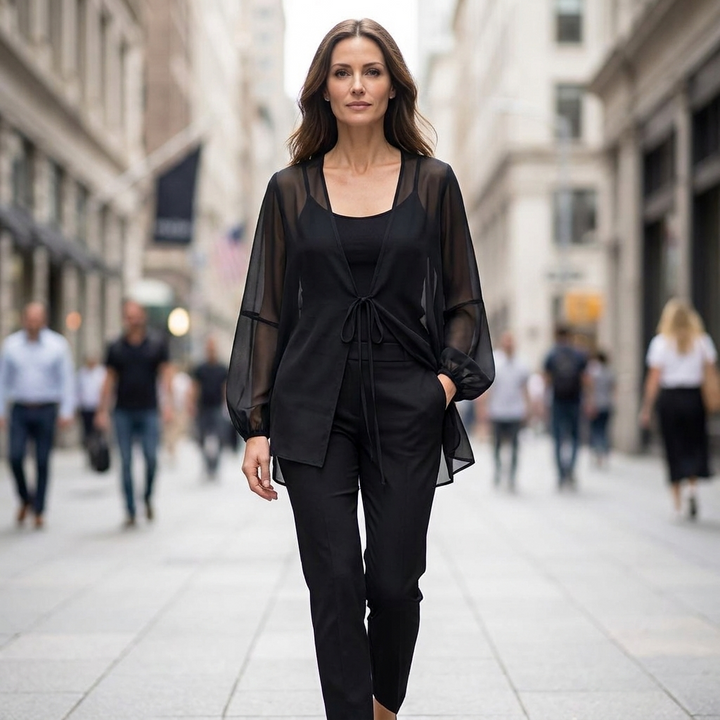 Bayleigh Tie Front Chiffon Blouse