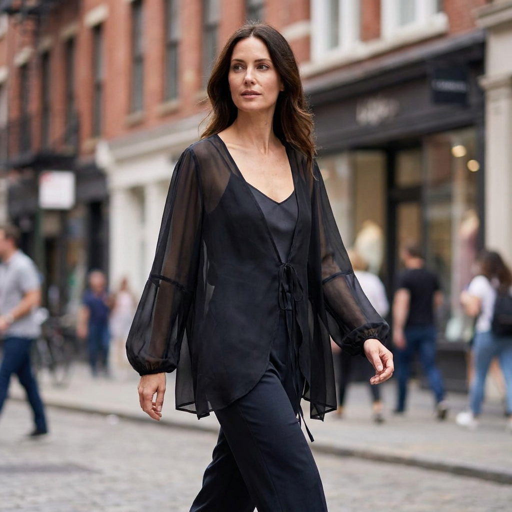 Bayleigh Tie Front Chiffon Blouse