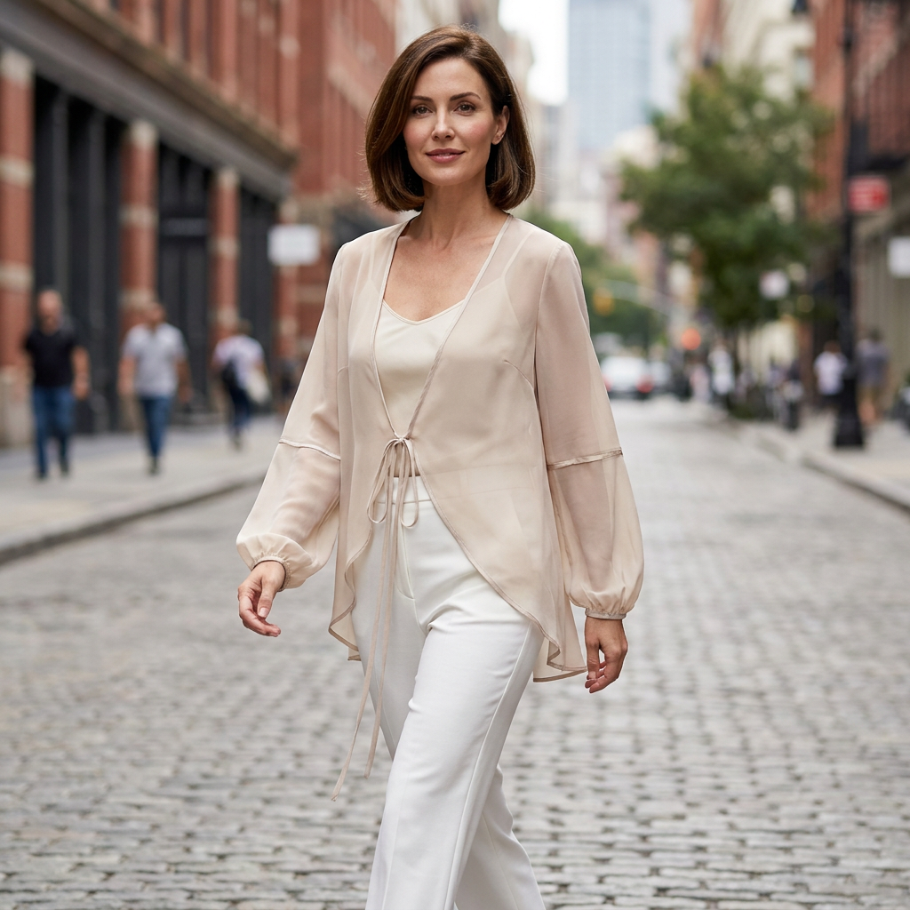 Bayleigh Tie Front Chiffon Blouse