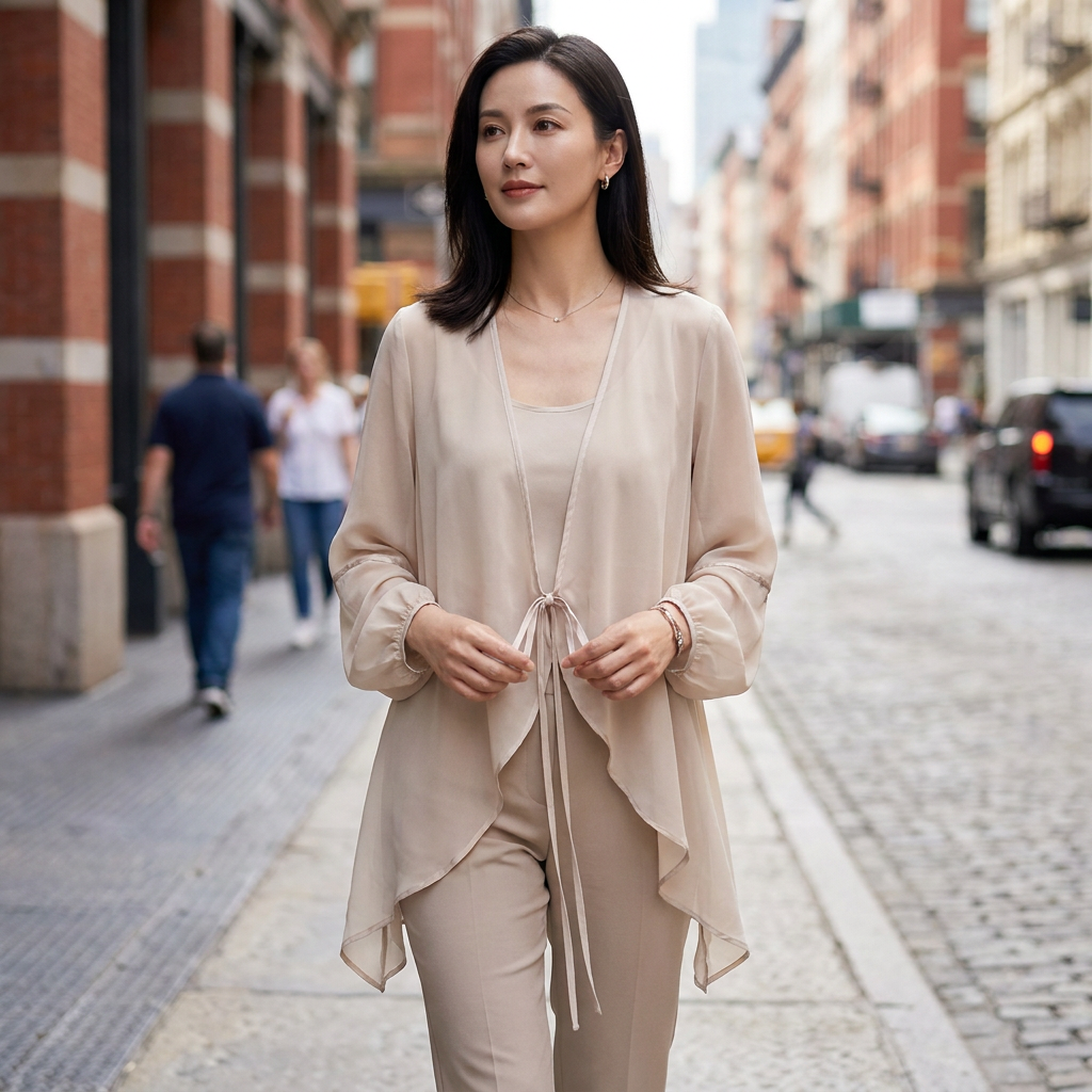 Bayleigh Tie Front Chiffon Blouse