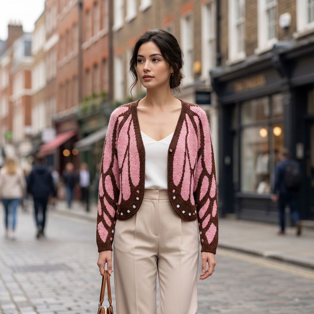 Ellis Open Front Butterfly Cardigan