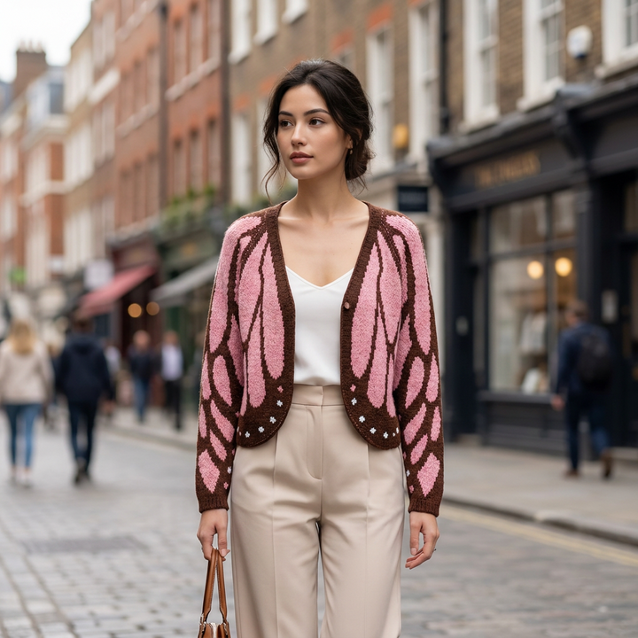 Ellis Open Front Butterfly Cardigan