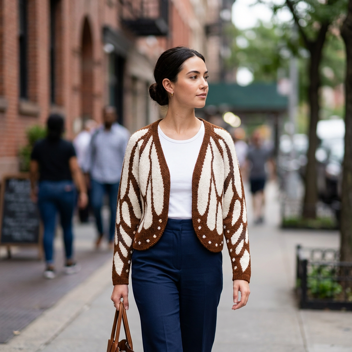 Ellis Open Front Butterfly Cardigan