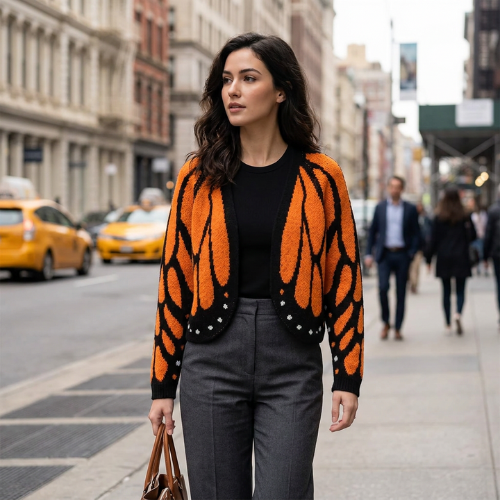 Ellis Open Front Butterfly Cardigan