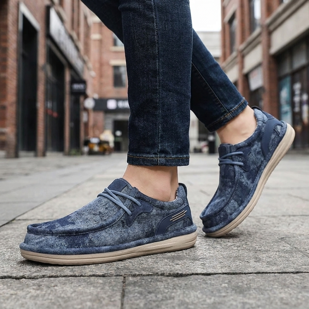 Wesley Washed Canvas Loafers