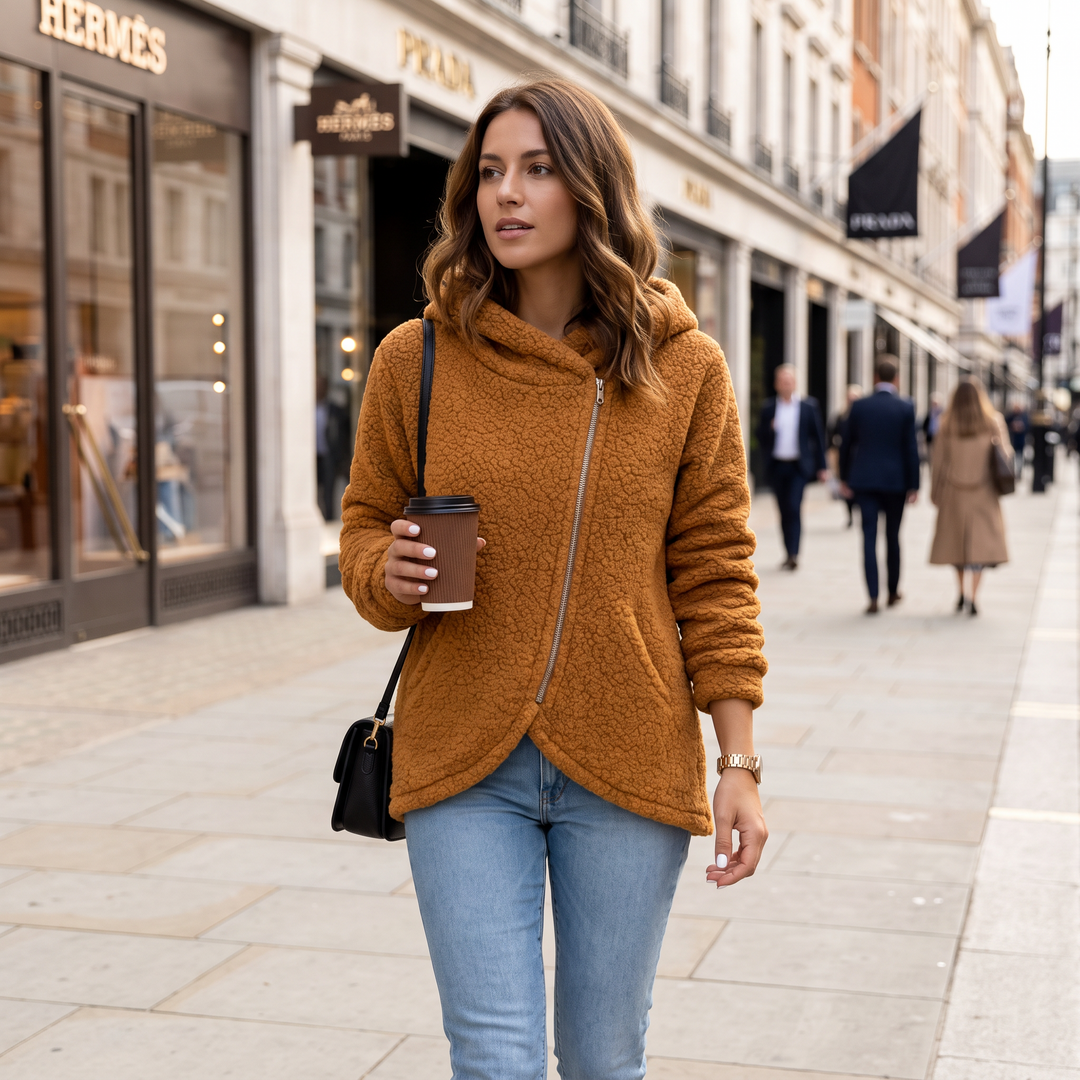 Phoebe Asymmetric Fleece Hoodie