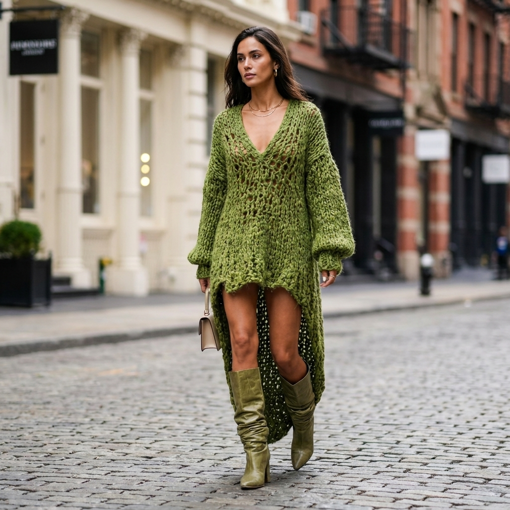 Astrid Open Knit Loose Dress