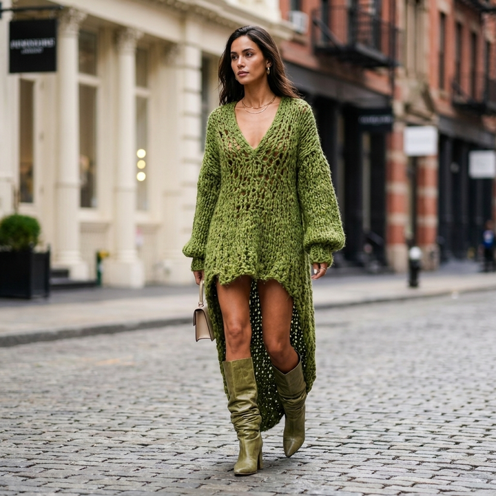 Astrid Open Knit Loose Dress