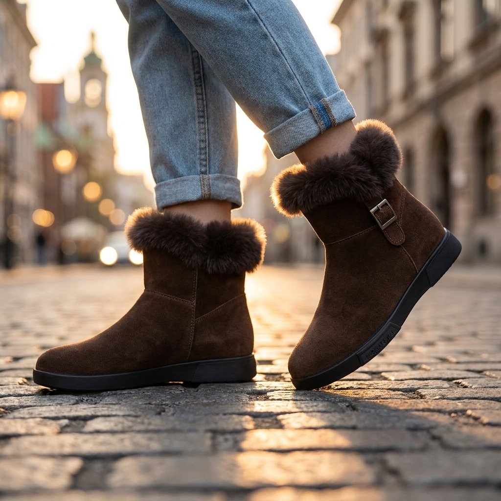 Aveera Fur Ankle Boots