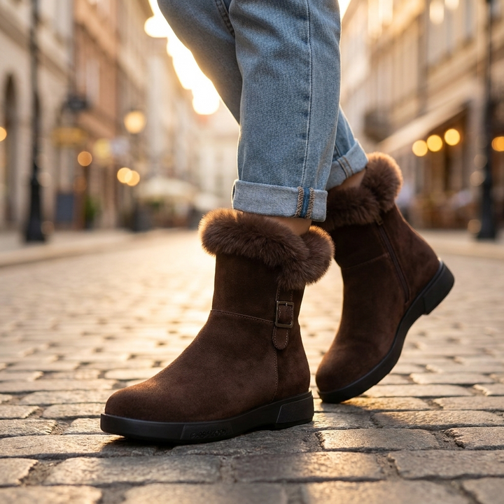 Aveera Fur Ankle Boots