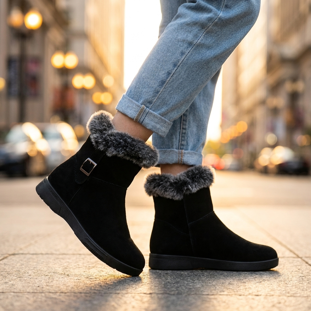 Aveera Fur Ankle Boots