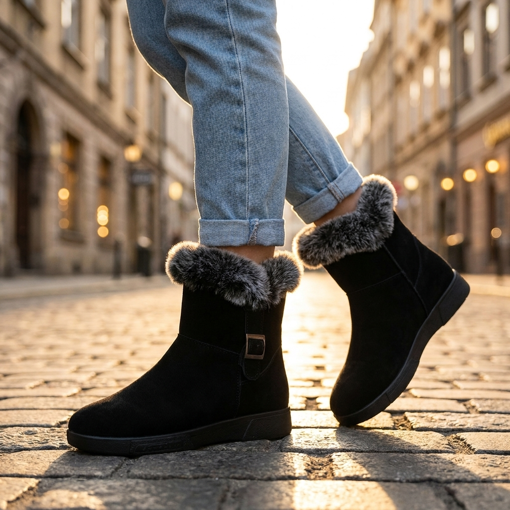 Aveera Fur Ankle Boots