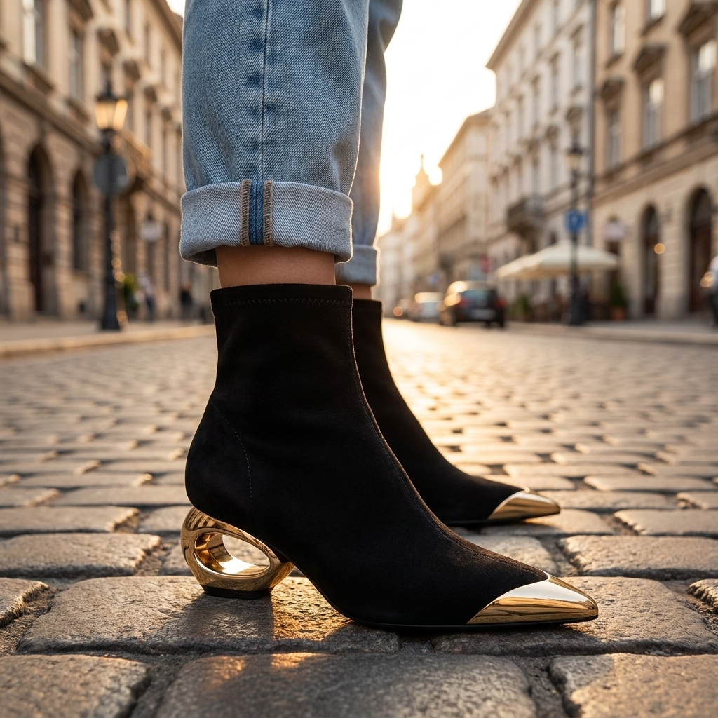 Alvina Hollow Ankle Boots