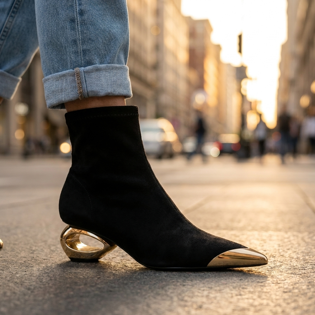 Alvina Hollow Ankle Boots