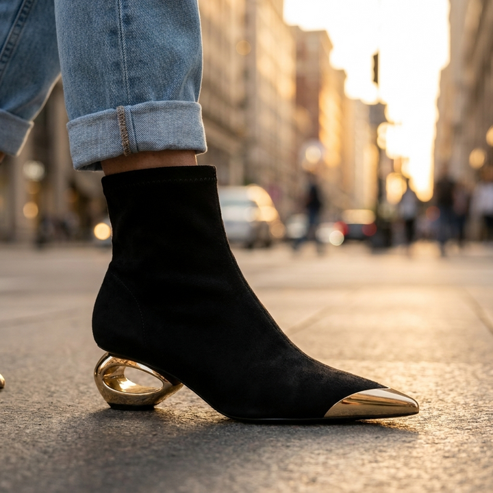 Alvina Hollow Ankle Boots