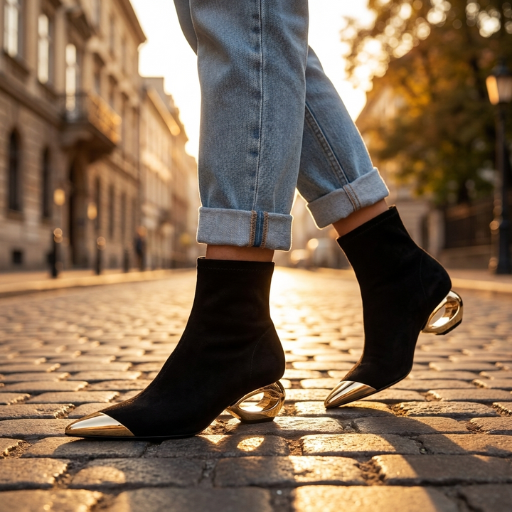 Alvina Hollow Ankle Boots