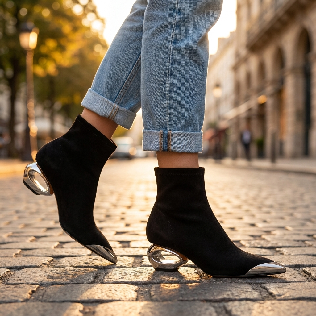 Alvina Hollow Ankle Boots