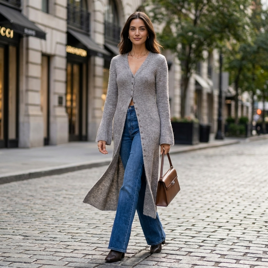 Fern Ribbed Knit Cardigan