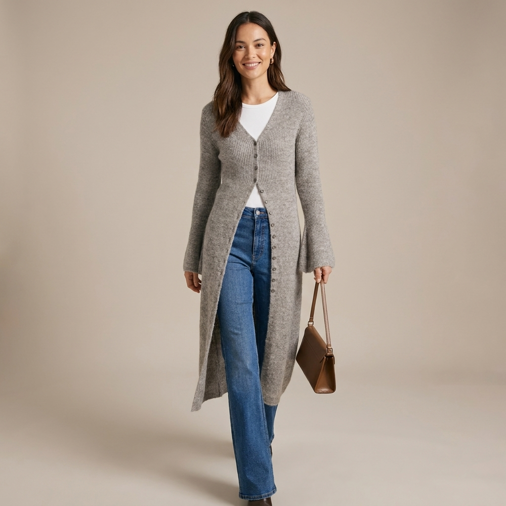 Fern Ribbed Knit Cardigan