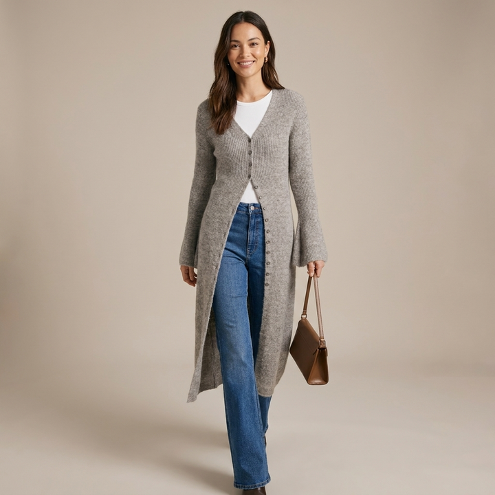 Fern Ribbed Knit Cardigan