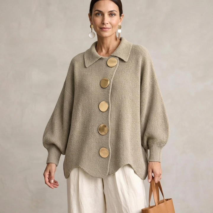Amara Comfortable Button Cardigan
